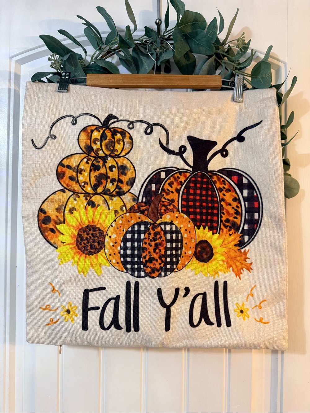 💫10/$25 • Fall Y’all Autumn Canvas Throw Pillow Cover